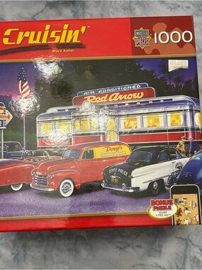 Cruisin' 1000-Piece Jigsaw Puzzle - Retro Diner Car Scene